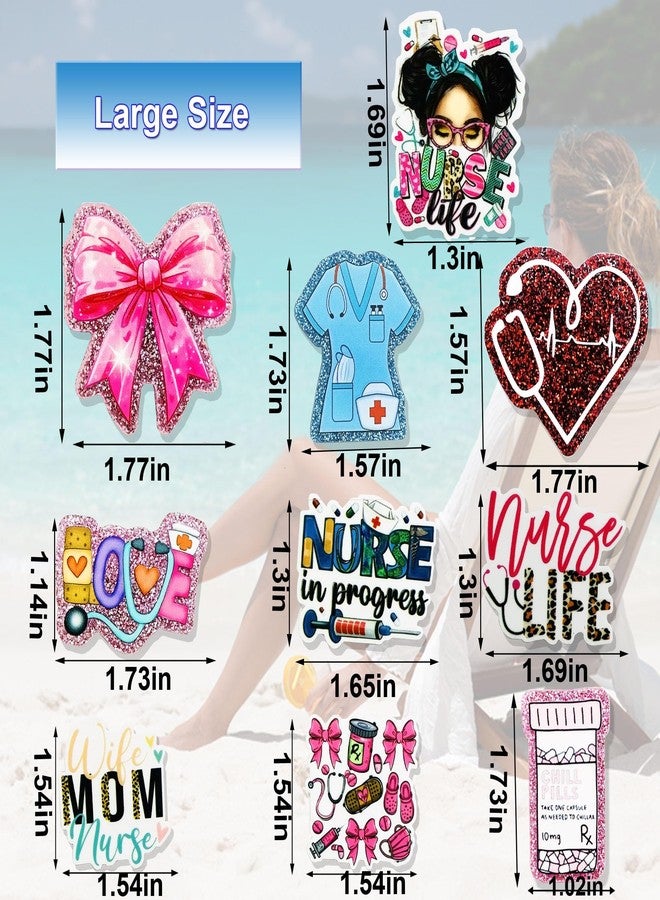 HYTYQDAFA 10PCS Nurse Life Charms for Bogg Bag Accessories, Cute Acrylic Medical Bag Charms with Sturdy Clips for Simply Southern Beach Totes Bag,Decoration Accessories for Nurse Girls Women - Image 2